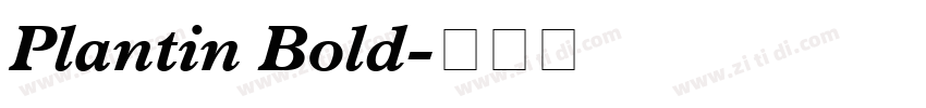Plantin Bold字体转换